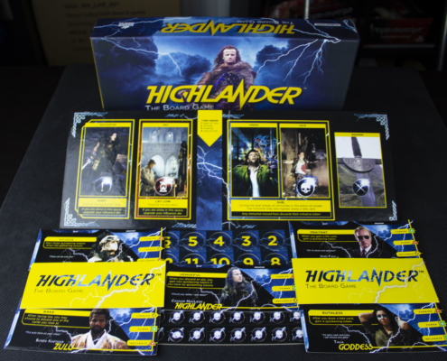 Production sample of Highlander the Board Game by River Horse