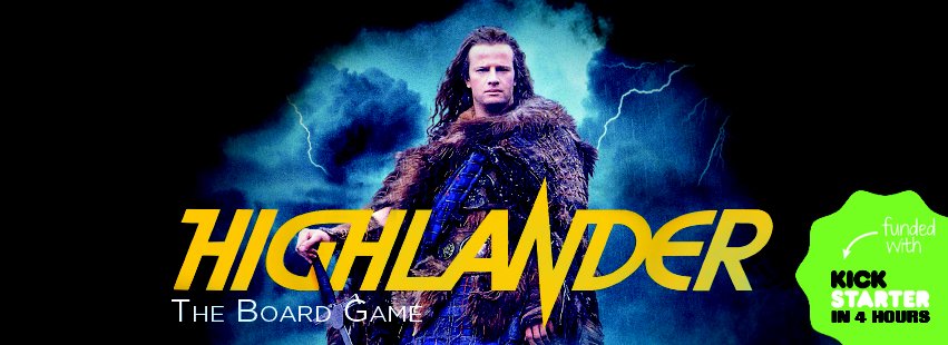Web banner for Highlander the Board Game by River Horse