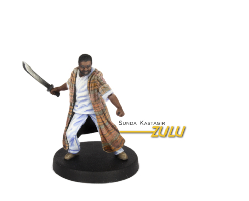 Painted example of Zulu (Modern) from Highlander The Board Game by River Horse