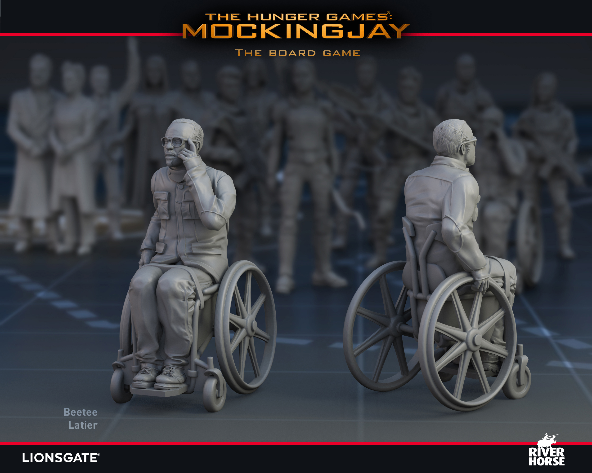 Render of Beetee Latier for The Hunger Games: Mockingjay - The Board Game by River Horse