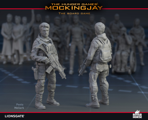 Render of Peeta Mellark for The Hunger Games: Mockingjay - The Board Game by River Horse
