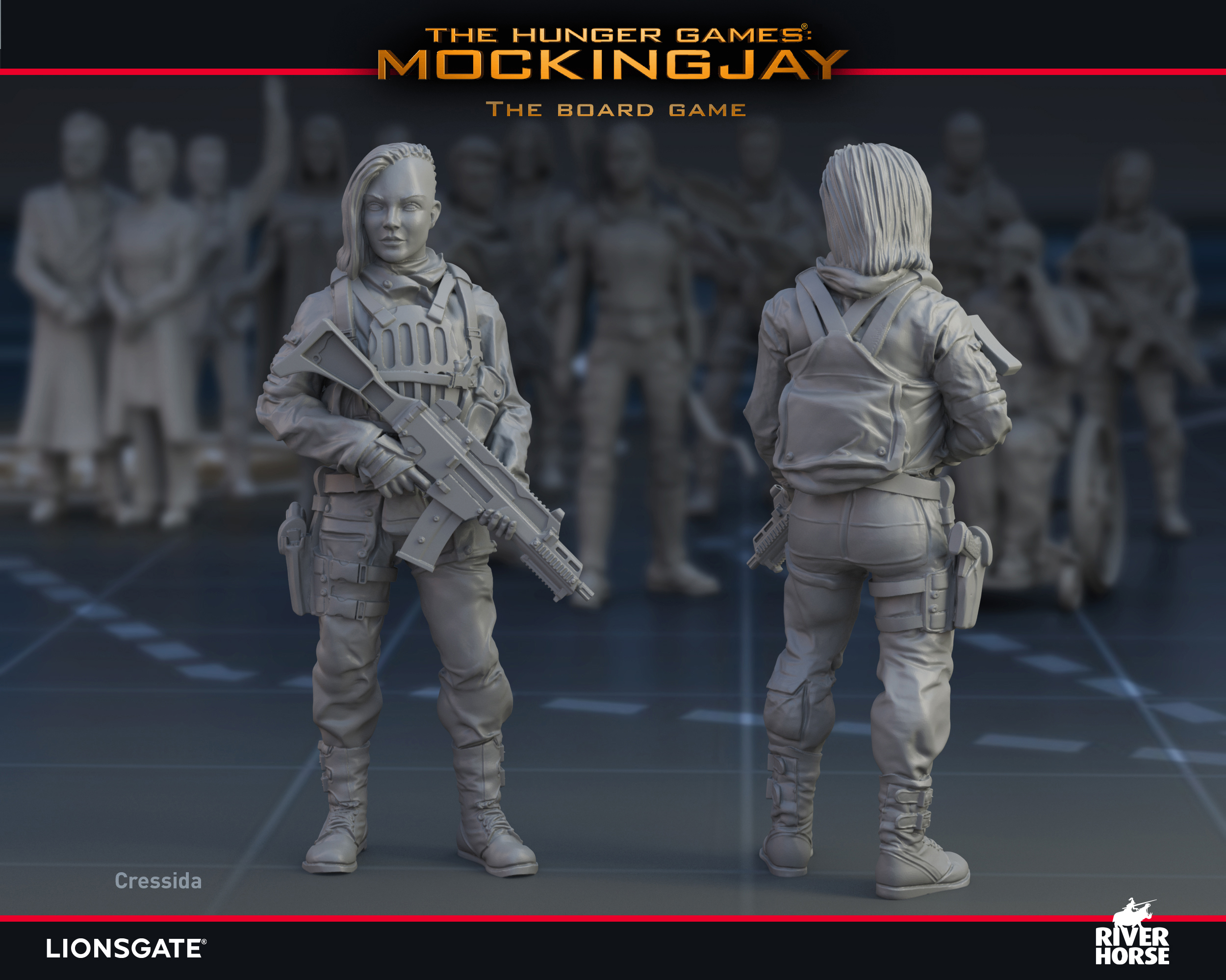 Render of Cressida for The Hunger Games: Mockingjay - The Board Game by River Horse